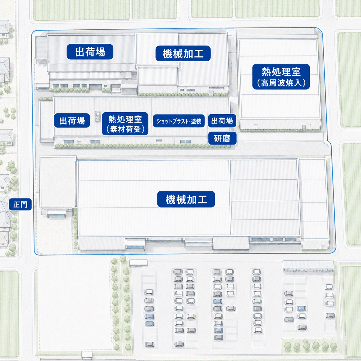 曽田製作所 工場配置図