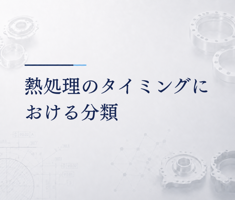 熱処理のタイミングにおける分類